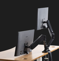 Brazo Monitor Dual de Resorte Gas Gamer - Negro-ergo2play.myshopify.com-