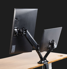 Brazo Monitor Dual de Resorte Gas Gamer - Negro-ergo2play.myshopify.com-