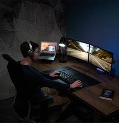 Brazo Monitor/Laptop Dual de Resorte Gas Gamer-ergo2play.myshopify.com-